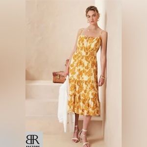 Banana Republic NWT crepe sundress yellow/orange Sz Small